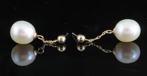 9K gold fresh water Earrings 