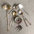 SERVERINGSBESTICK samt COASTERS, nysilver