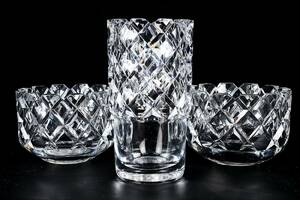 GLAS, 3 delar Sofiero Gunnar Cyren för Orrefors