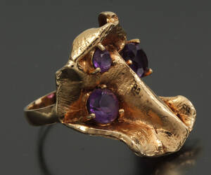 Ring 14 karat guld, ametyster Denne vare er sat til omsalg under nyt varenummer 4797854