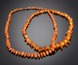 To halskæde  af rav ca 87 gram 2