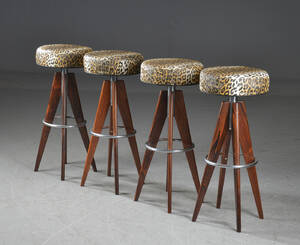 Sæt på fire barstole af palisander 4