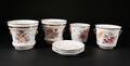 Samling af porcelæns urtepotteskjulere KPM og Freiberger 7