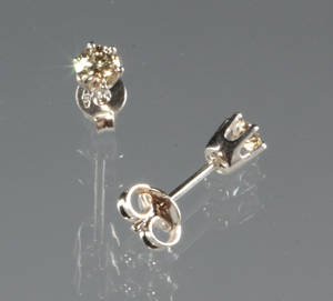 Diamant ørestikker, ca. 0.46 ct