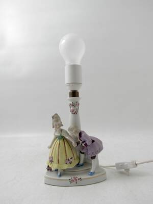 Bordslampfot, porslin