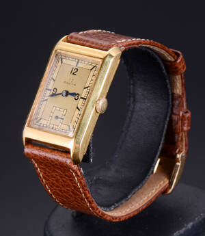 Vintage Omega, herrearmbåndsur af 14 karat guld 