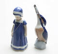 FIGURINER 2 st, porslin, Kunglig Dansk och Bing och Gröndahl, 1900-tal.
