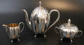 Kaffeservis, 3 delar, nysilver, rokokostil, vikt ca 1350 gr 3