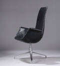 Preben Fabricius og Jørgen Kastholm. Tulip loungestol, model FK 6725, sort læder