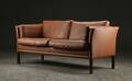 Mogens Hansen. Tre-personers sofa, læder
