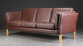 Tre-pers. sofa, læder