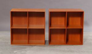 Peter J. Lassen. Par skabmoduler fineret med kirsebærtræ, front med hylder