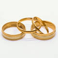 RINGAR, 4 st, guld 18 k, 15,4 g