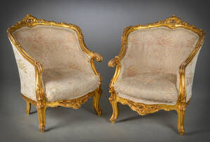 Lænestole, Rokoko stil. 1900-tallet 2 Denne vare er sat til omsalg under nyt varenummer 4028766