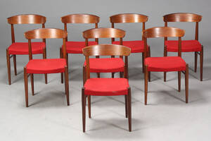 Dansk møbelproducent. Spisestole, teaktræ, 1960erne 8