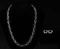 Örhängen ett par samt halsband, sterlingsilver