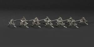 Smörhundar i silver 6st, Gewe, 1900-tal