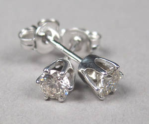 Par brillantørestikkere - Ca. 0.42 ct. 2