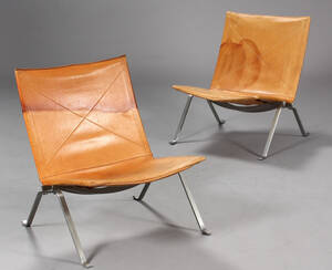 Poul Kjærholm. Par PK-22 lænestole 2 