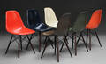 Charles Eames. Sæt på seks skalstole, multicolor, model DSW. 6 