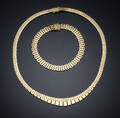 Halskæde og armbånd 14 kt, ca 41 gr 2