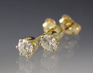 Par brillant ørestikker ca. 0.50 ct.