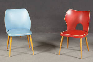 Zwei Cocktailstühle von Thonet, 1950er Jahre