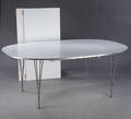 Piet Hein  Bruno Mathsson. Super Ellipse spisebord med udtræk 3 