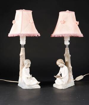 Zaphir Spain et par porcelæns sengelamper 2