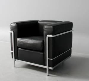 Le Corbusier 1887-1965. LC 2- hvilestol med nummerbevis.