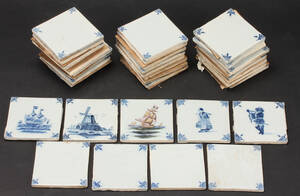 Samling hollandske fliser 13x13 cm.35