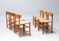 Børge Mogensen 1914 - 1972. Sæt på seks shakerstole i patineret eg, model J39 6