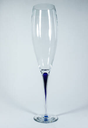 Större Erika Lagerbielke, Orrefors, Intermezzo, enormt champagneglas, höjd 83,5 cm