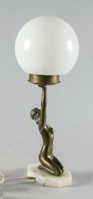 Bordslampa art deco ej tillhörande kupa