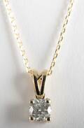 Pendant in 14k with a brilliant cut diamond 0.32 ct