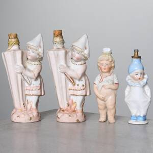 FLASKFIGURINER, 22 st, biskviporslin, 18001900-tal