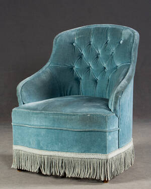 Salonsessel mit Samtbezug