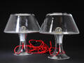 Et par Holmegaard bordlamper af glas, model One 2 