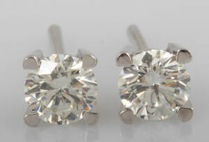 Earrings 14k  with brilliant cut diamonds 0.65 ct