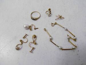 Smycken, guld ch pärlor