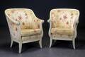 Par lænestole, antikbemalet, fransk stil. 1900-tallet 2 Denne vare er sat til omsalg under nyt varenummer 4869631