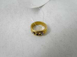 Ring, 23k. meed stenar