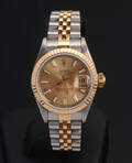 Rolex Oyster Perpetual Datejust, damearmbåndsur af guld og stål