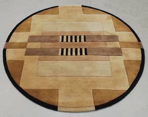 Håndtufted Designtæppe 151x151cm.