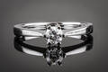 Brillantring af hvidguld 14 kt., solitaire, 0.26 ct.