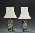 Et par kinesiske bordlamper af porcelæn, 1900-tallet 2