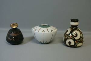 Keramik, 2 vaser och en skål
