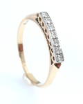 Vintage Alliancering, 14 kt guld, ca. 0.14 ct.