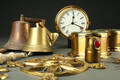 Samling maritime effekter af messing 9