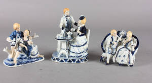 Tre figurgrupper, antagelig franske 1900 tallet